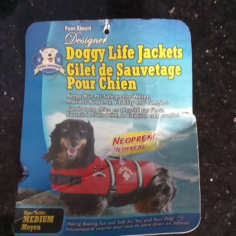 Never Used Paws Aboard Designer Life Jacket - Picture 7 of 9